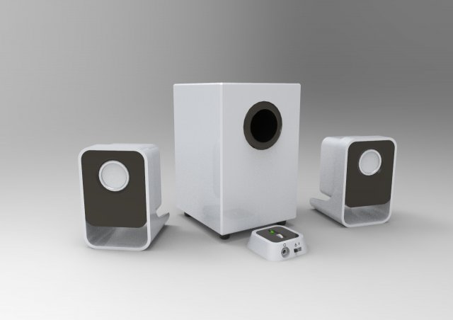Speaker 3D Model .c4d .max .obj .3ds .fbx .stl .blend 