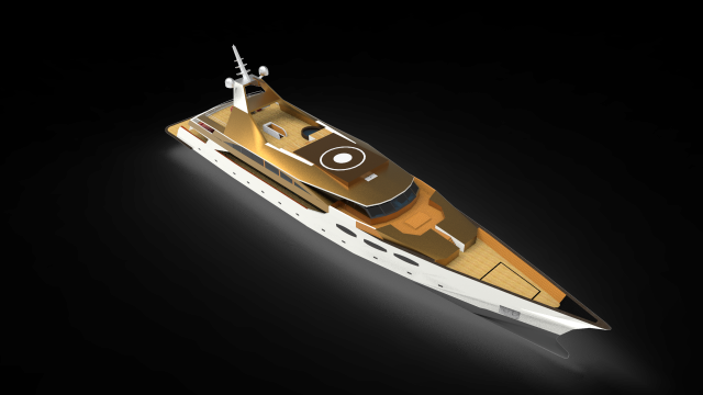 Silver yacht Modelo 3D .c4d .max .obj .3ds .fbx .stl .blend 