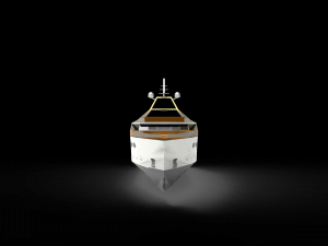 Silver yacht Modelo 3D