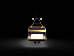 Silver yacht Modelo 3D