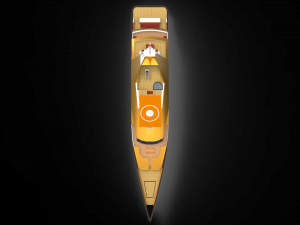 Silver yacht Modelo 3D