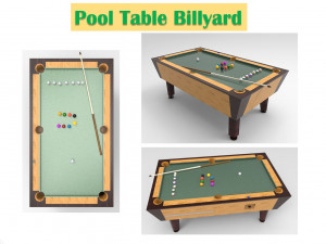 Pool table billiard Modelo 3D