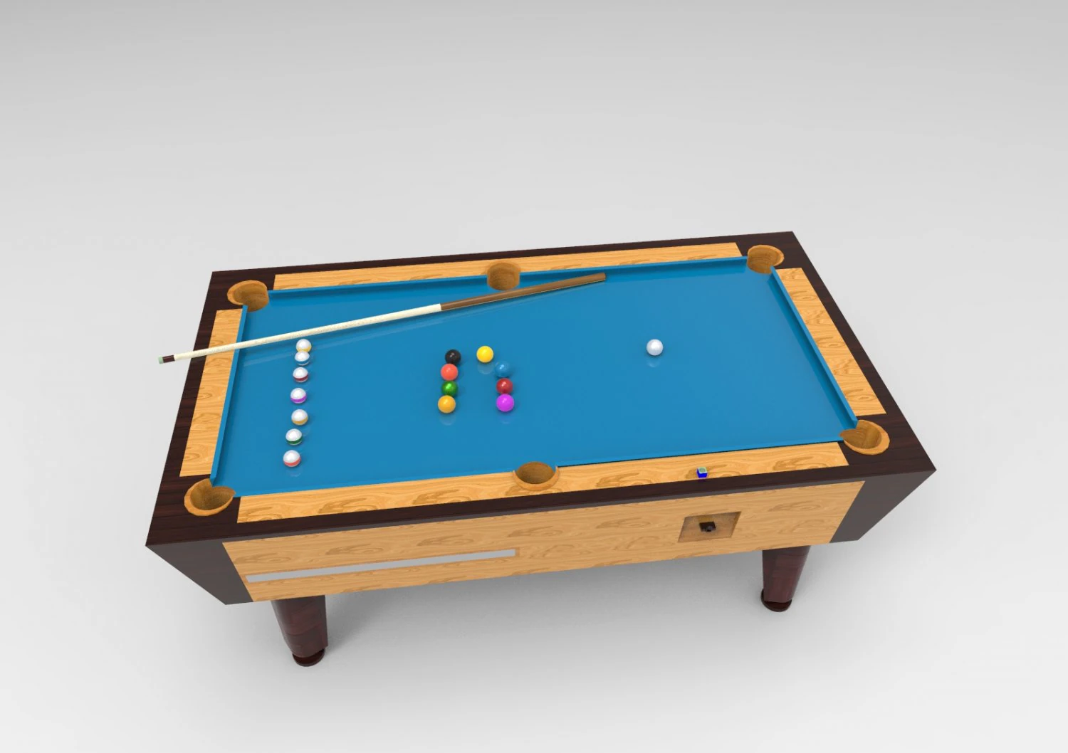 Pool table billiard 3D Model .c4d .max .obj .3ds .fbx .stl .blend 