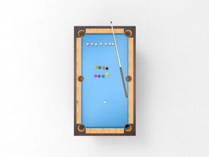 Pool table billiard Modelo 3D