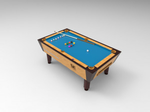 Pool table billiard Modelo 3D