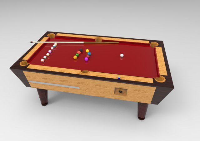 Pool table billiard 3D मॉडल .c4d .max .obj .3ds .fbx .stl .blend 