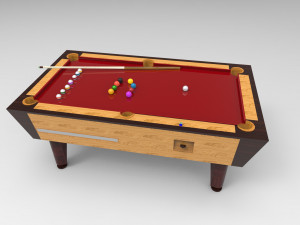 Pool table billiard Modelo 3D
