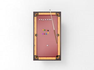 Pool table billiard 3D मॉडल