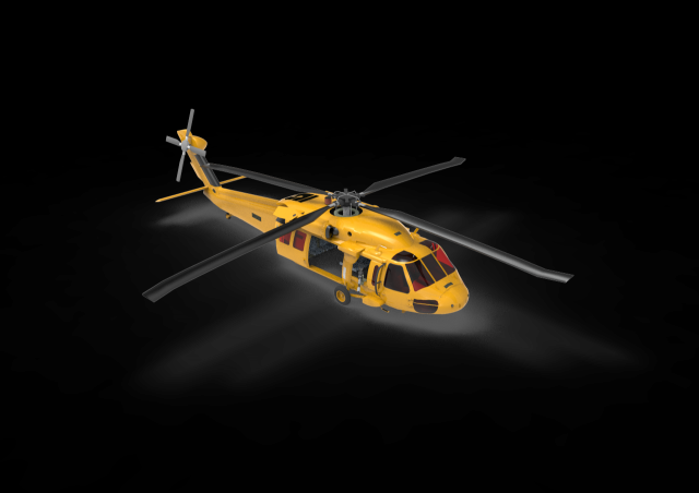 MH60 J 3D Model .c4d .max .obj .3ds .fbx .stl .blend 