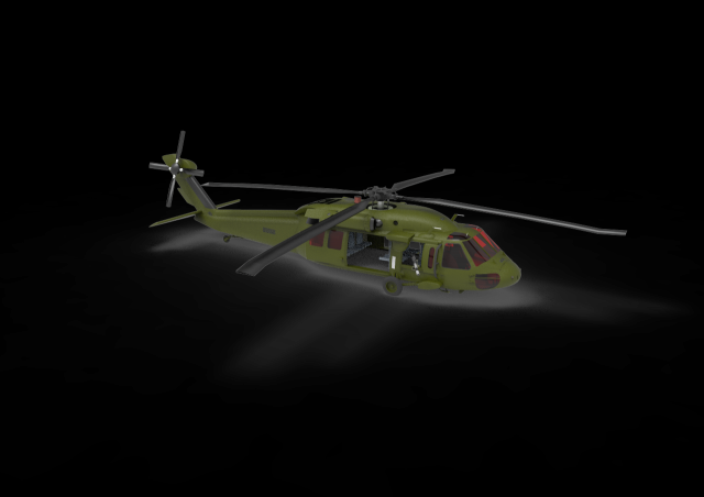 MH60 J 3D Model .c4d .max .obj .3ds .fbx .stl .blend 