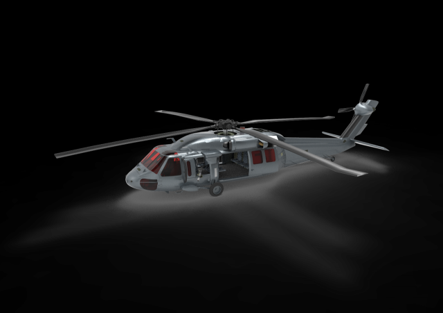 MH60 J 3D Модель .c4d .max .obj .3ds .fbx .stl .blend 