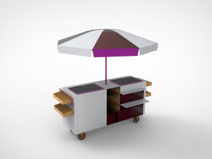 Ice cream stand cart 3D Model