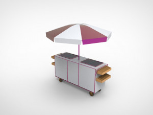 Ice cream stand cart Modèle 3D