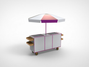 Ice cream stand cart Modèle 3D