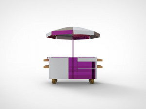 Ice cream stand cart Modèle 3D