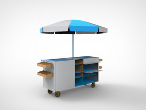 Ice cream stand cart 3D Model