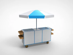 Ice cream stand cart 3D Model