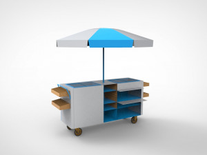 Ice cream stand cart 3D Model