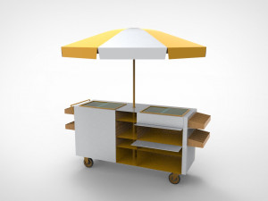 Ice cream stand cart 3D Model