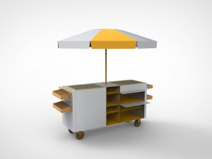 Ice cream stand cart Model 3D
