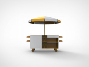 Ice cream stand cart Model 3D