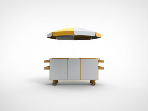 Ice cream stand cart Model 3D