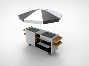 Ice cream stand cart 3D Модель