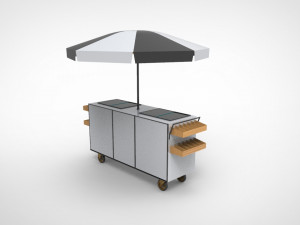 Ice cream stand cart 3D Модель