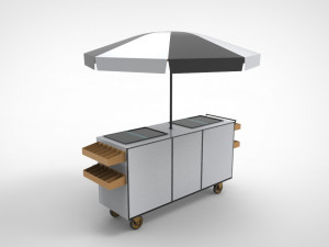 Ice cream stand cart 3D Модель