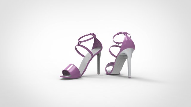 High-heeled shoe 3D Модель .c4d .max .obj .3ds .fbx .stl .blend 
