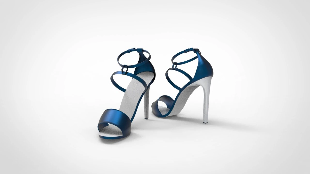 High-heeled shoe 3D Model .c4d .max .obj .3ds .fbx .stl .blend 