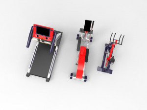 Gym equipment collection 3Dモデル