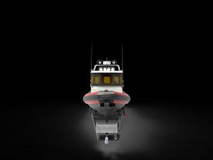 Patrol Boat with trailer Modelo 3D