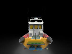 Patrol Boat with trailer Modelo 3D
