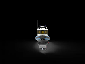 Patrol Boat with trailer 3D Model