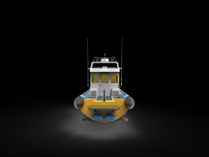Patrol Boat with trailer Modèle 3D