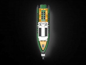 Patrol Boat with trailer Model 3D