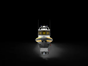 Patrol Boat with trailer 3D Model