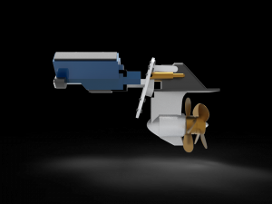 Sterndrive Boat 3D Model