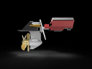 Barco de popa Modelo 3D