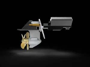 Sterndrive Boat 3D Model