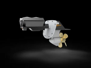 Sterndrive Boat 3D Model