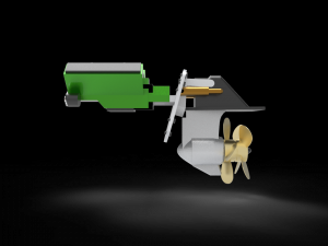 Sterndrive Boat 3D Model