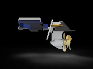 Sterndrive Boat 3D Model