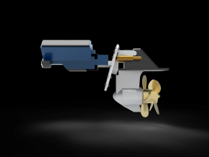 Sterndrive Boat 3D Model