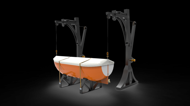 Life boat 3D 模型 .c4d .max .obj .3ds .fbx .stl .blend 