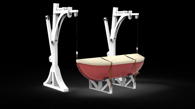 Lifeboat 3D Модель .c4d .max .obj .3ds .fbx .stl .blend 