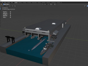 Base Naval Millitary 3D Model