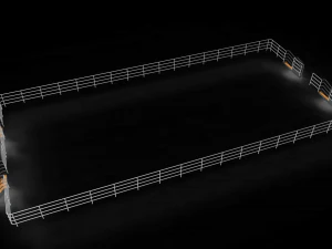 栏杆甲板船 3D 模型