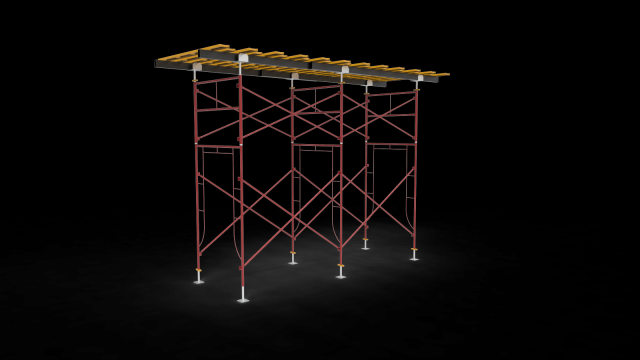 Scaffolding 3D Модель .c4d .max .obj .3ds .fbx .stl .blend 